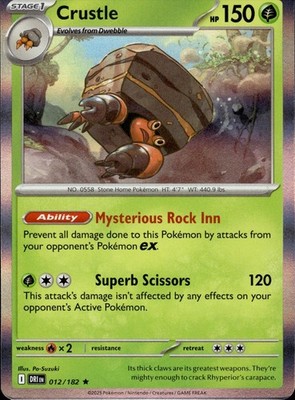 Crustle 012/182 Destined Rivals Ungraded