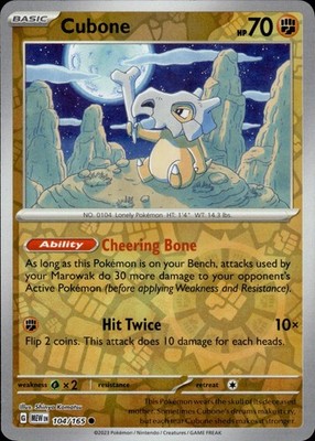 Cubone 104/165 151 Ungraded
