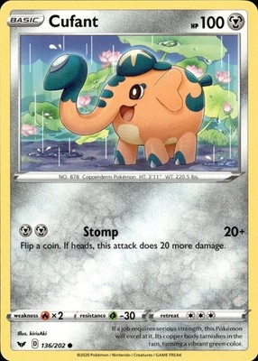 Cufant 136/202 Sword & Shield Ungraded