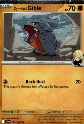 Cynthia's Gible (Cosmos Holo) 102/182 S&V: Destined Rivals Ungraded