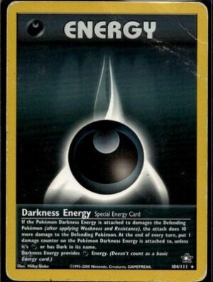 Darkness Energy 104/111 UNLIMITED Neo Genesis R HP Isobe