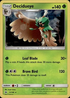 Decidueye 11/149 SM Base Set Ungraded