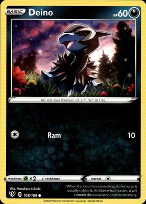 Deino 108/189 Darkness Ablaze Ungraded