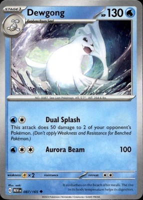 Dewgong 087/165 151 Ungraded