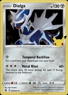 Dialga 020/025 Celebrations Ungraded