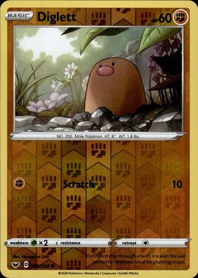 Diglett 092/202 Sword & Shield Ungraded