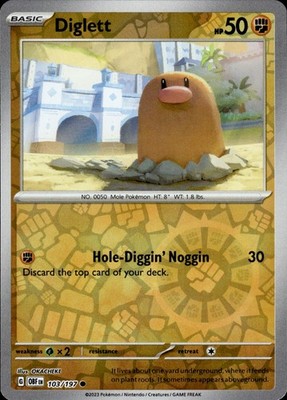 Diglett 103/197 Obsidian Flames Ungraded