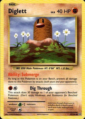 Diglett 55/108 Evolutions Ungraded