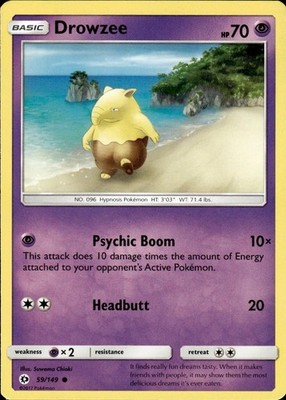 Drowzee 59/149 SM Base Set Ungraded