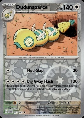 Dudunsparce 157/193 Paldea Evolved Ungraded