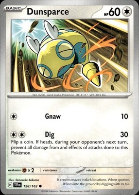 Dunsparce 128/162 Temporal Forces Ungraded