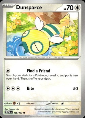 Dunsparce 156/193 Paldea Evolved Ungraded