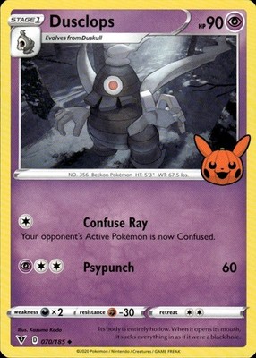 Dusclops 070/185 Trick or Trade BOOster 2023 Ungraded