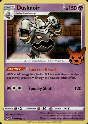 Dusknoir 071/185 Trick or Trade BOOster 2023 Ungraded