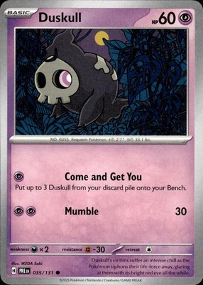 Duskull 035/131 Prismatic Evolutions Ungraded