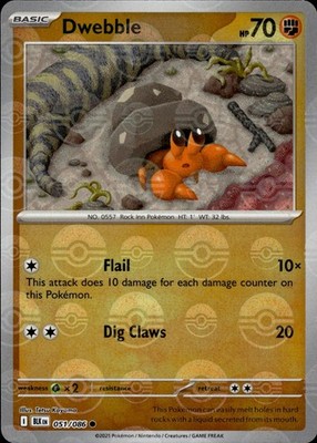 Dwebble (Poke Ball Pattern) 051/086 Black Bolt Ungraded