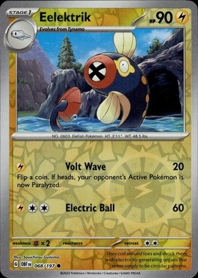 Eelektrik 068/197 Obsidian Flames Ungraded