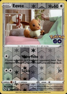 Eevee 054/078 Pokemon GO Ungraded