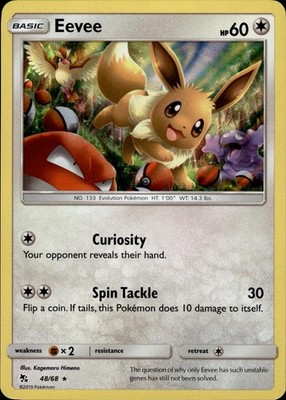 Eevee 48/68 Hidden Fates Ungraded