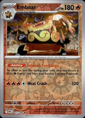 Emboar 013/086 SV: White Flare Ungraded