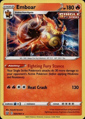 Emboar 025/163 Battle Styles Ungraded