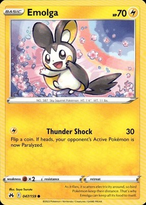 Emolga 047/159 Crown Zenith Ungraded