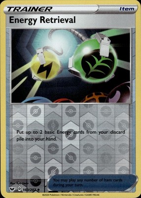 Energy Retrieval 160/202 Sword & Shield Ungraded
