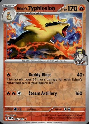 Ethan's Typhlosion 034/182 Destined Rivals Ungraded