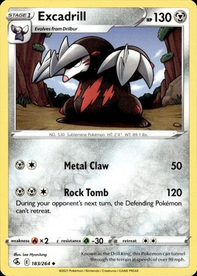 Excadrill 183/264 Fusion Strike Ungraded