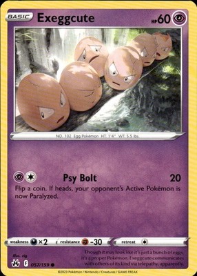 Exeggcute 057/159 Crown Zenith Ungraded