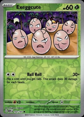 Exeggcute 102/165 151 Ungraded