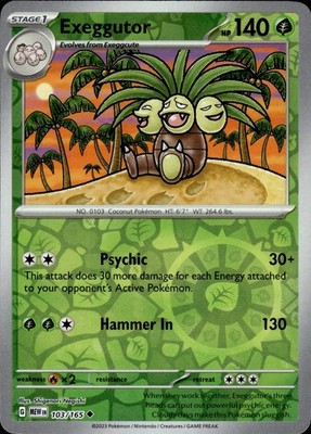 Exeggutor 103/165 151 Ungraded