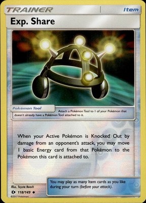 Exp. Share 118/149 SM Base Set Ungraded