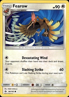 Fearow 98/149 SM Base Set Ungraded