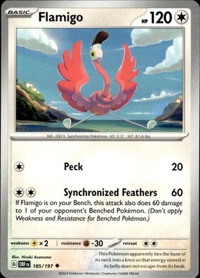 Flamigo 185/197 Obsidian Flames Ungraded