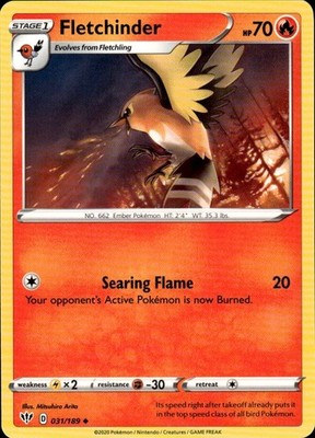 Fletchinder 031/189 Darkness Ablaze Ungraded