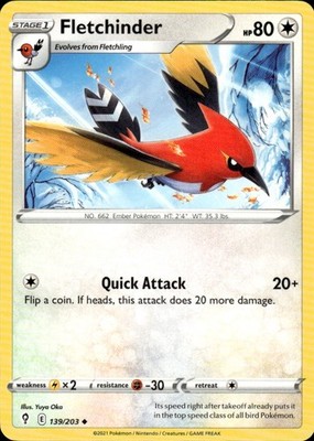 Fletchinder 139/203 Evolving Skies Ungraded
