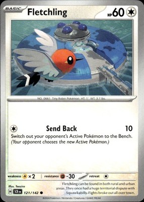 Fletchling 121/142 Stellar Crown Ungraded