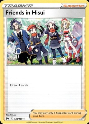 Friends in Hisui 130/159 Crown Zenith Ungraded