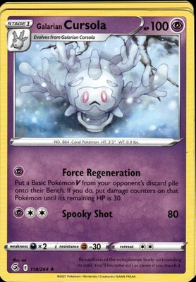 Galarian Cursola 118/264 Fusion Strike Ungraded