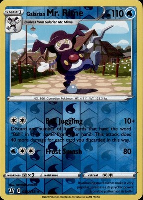 Galarian Mr. Rime 035/163 Battle Styles Ungraded