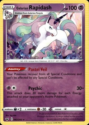 Galarian Rapidash 082/202 Sword & Shield Ungraded