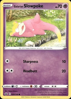 Galarian Slowpoke 054/198 Chilling Reign Ungraded