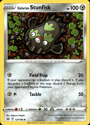 Galarian Stunfisk 127/196 Lost Origin Ungraded