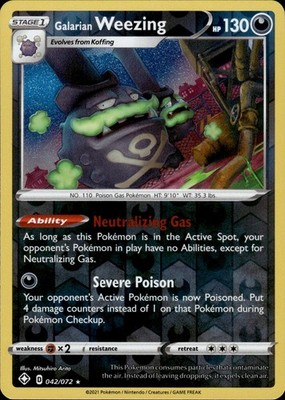 Galarian Weezing 042/072 Shining Fates Ungraded