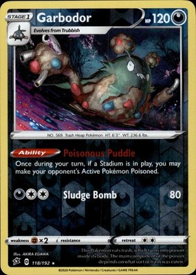 Garbodor 118/192 Rebel Clash Ungraded