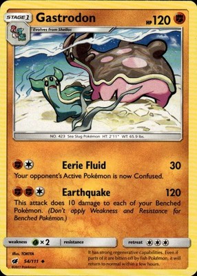 Gastrodon 54/111 Crimson Invasion Ungraded