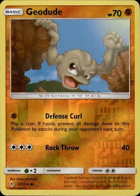 Geodude 87/214 Unbroken Bonds Ungraded