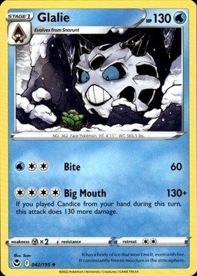 Glalie 042/195 Silver Tempest Ungraded
