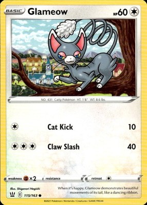 Glameow 115/163 Battle Styles Ungraded